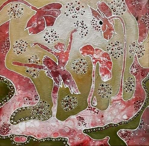 Wagtail - dilameart-artgallery-fluidart-pink-dancer