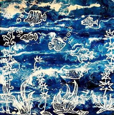 2.dilameart deep blu panel dilameART