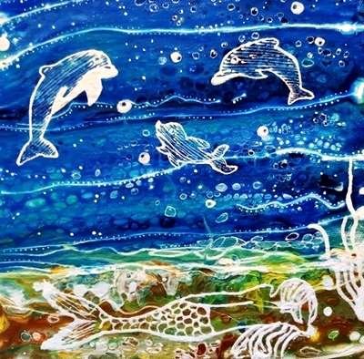 3.dilameart deep blu panel dilameART