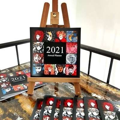 5.annual planner mask dilameart dilameART