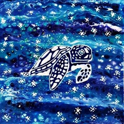 6.dilameart deep blu panel dilameART