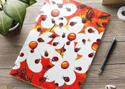 Lady Bugs / Notebook with puffy cover