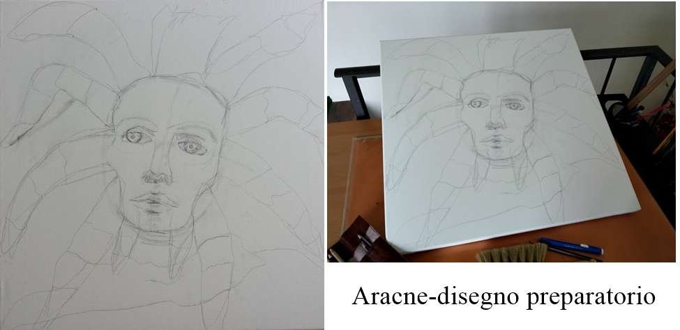 articolo aracne disegno preparatorio dilameart.it dilameART
