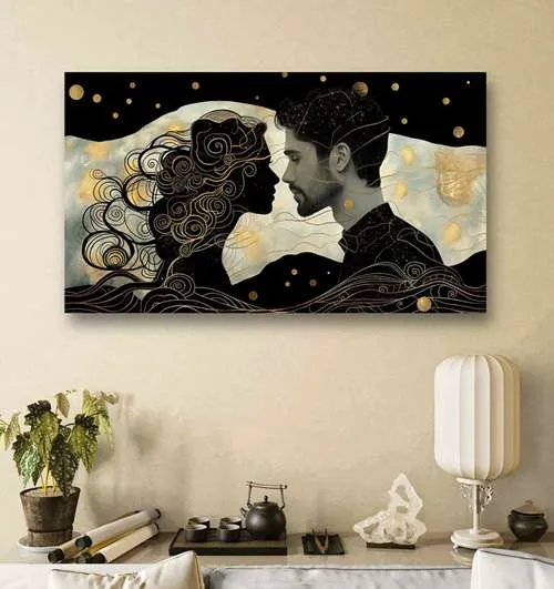 Home dilameART Lovers/ Stampa su tela, tela di policotone di alta qualità 60″x40″, arredamento per la casa di alta qualità